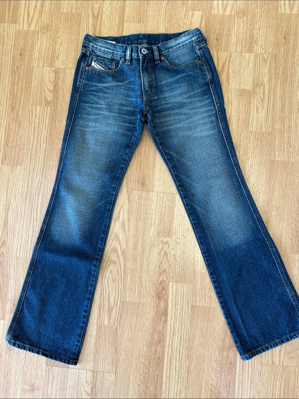 Diesel Industry Denim Division Dark Wash Bootcut Jeans Sz 26 Italy Made